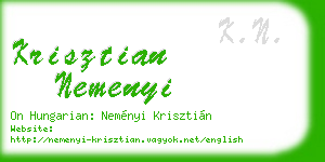 krisztian nemenyi business card